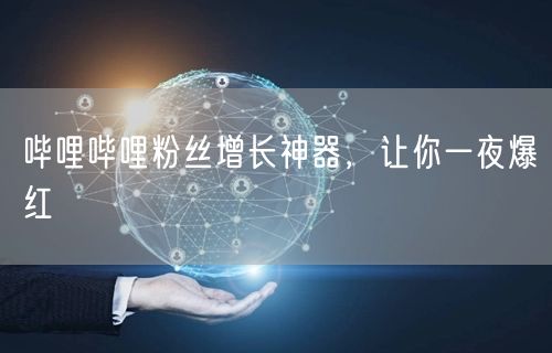 哔哩哔哩粉丝增长神器，让你一夜爆红