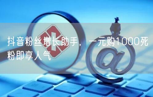 抖音粉丝增长助手，一元购1000死粉即享人气