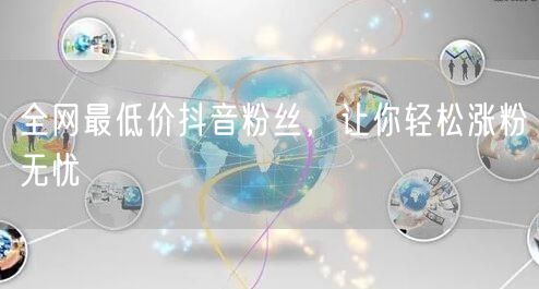 全网最低价抖音粉丝，让你轻松涨粉无忧