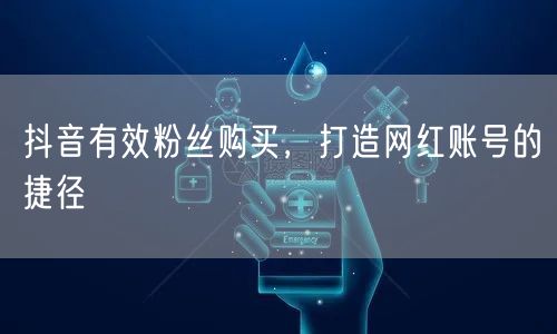 抖音有效粉丝购买，打造网红账号的捷径