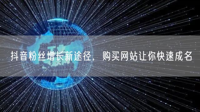 抖音粉丝增长新途径，购买网站让你快速成名