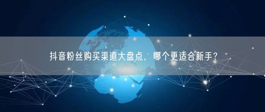 抖音粉丝购买渠道大盘点，哪个更适合新手？