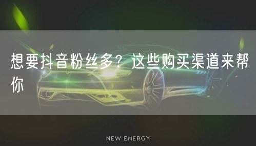 想要抖音粉丝多？这些购买渠道来帮你