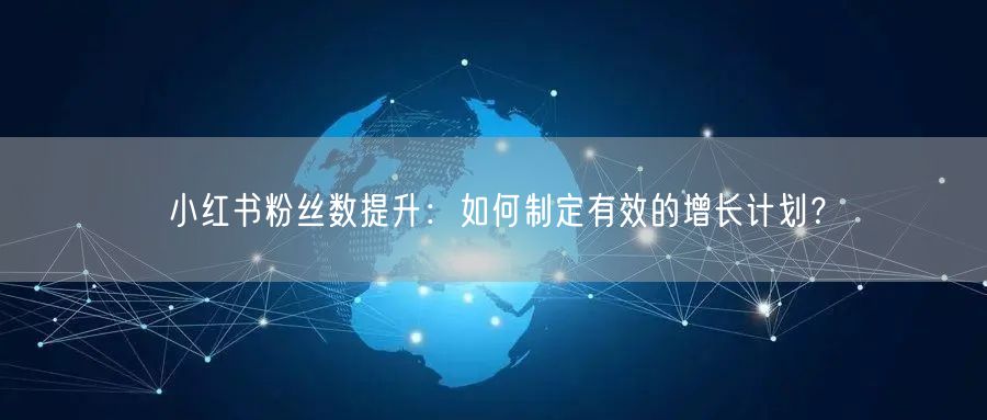 小红书粉丝数提升：如何制定有效的增长计划？