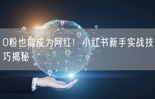 0粉也能成为网红！小红书新手实战技巧揭秘