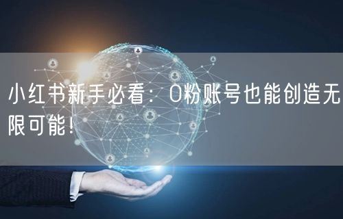小红书新手必看：0粉账号也能创造无限可能！