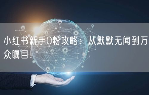 小红书新手0粉攻略：从默默无闻到万众瞩目！