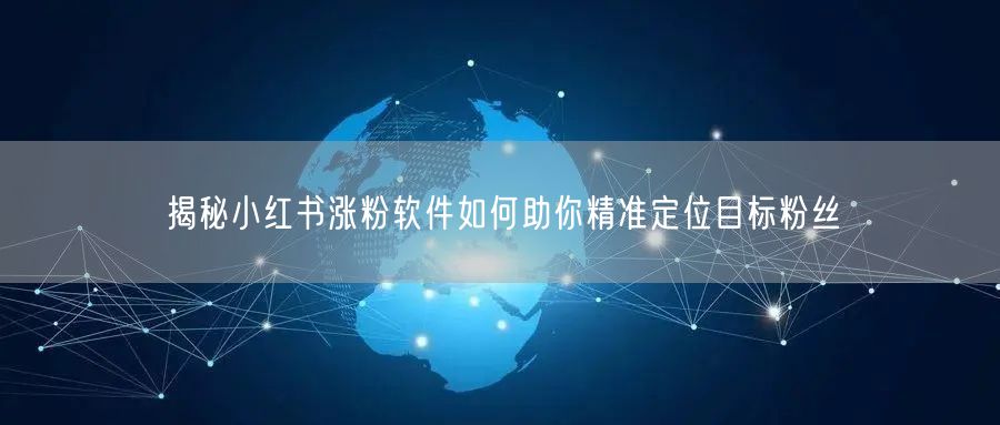 揭秘小红书涨粉软件如何助你精准定位目标粉丝