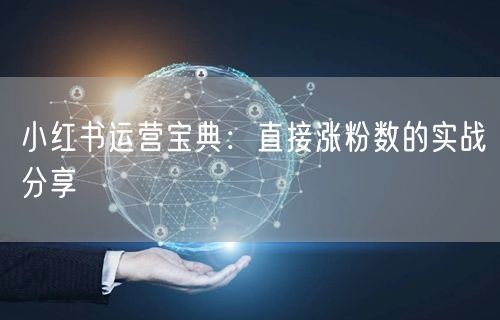 小红书运营宝典：直接涨粉数的实战分享