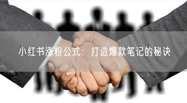小红书涨粉公式：打造爆款笔记的秘诀