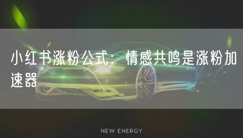 小红书涨粉公式：情感共鸣是涨粉加速器