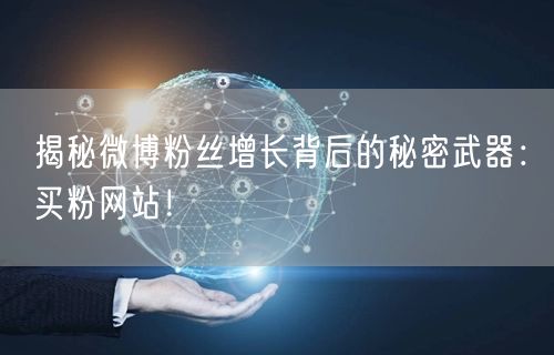 揭秘微博粉丝增长背后的秘密武器：买粉网站！