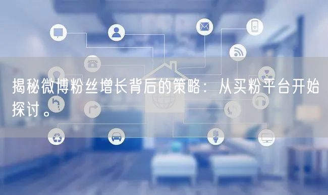 揭秘微博粉丝增长背后的策略：从买粉平台开始探讨。