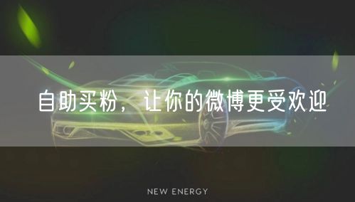自助买粉，让你的微博更受欢迎