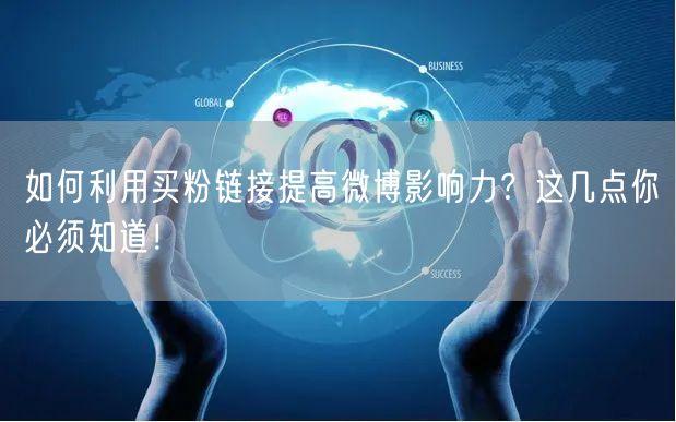 如何利用买粉链接提高微博影响力？这几点你必须知道！