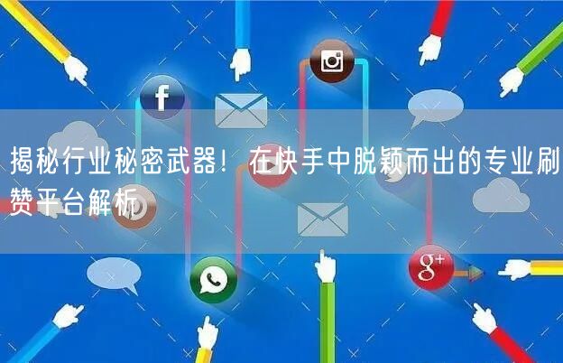 揭秘行业秘密武器！在快手中脱颖而出的专业刷赞平台解析