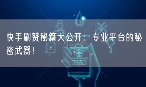 快手刷赞秘籍大公开：专业平台的秘密武器！