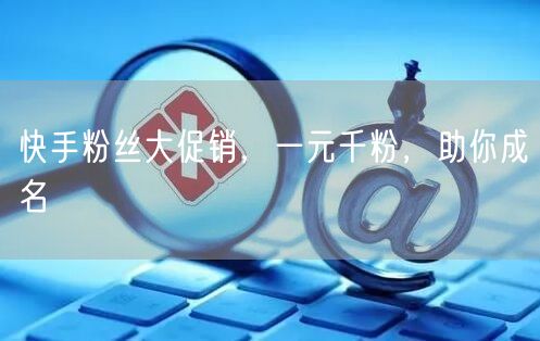 快手粉丝大促销，一元千粉，助你成名