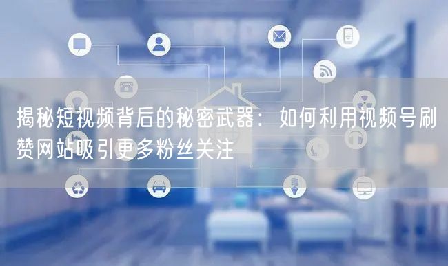 揭秘短视频背后的秘密武器：如何利用视频号刷赞网站吸引更多粉丝关注